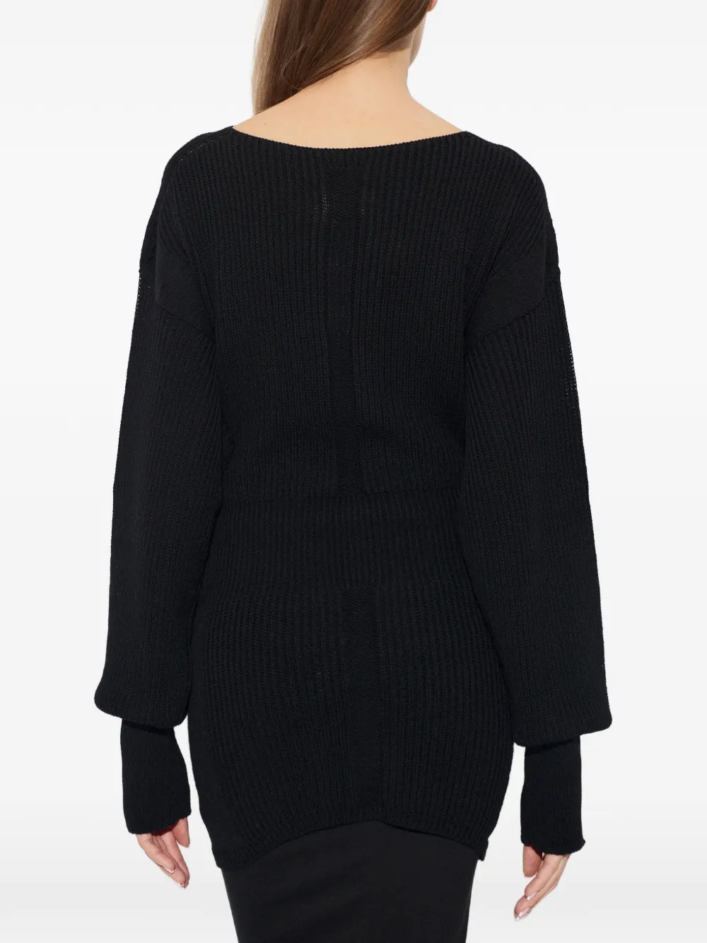 Rick Owens Ribgebreide trui Zwart