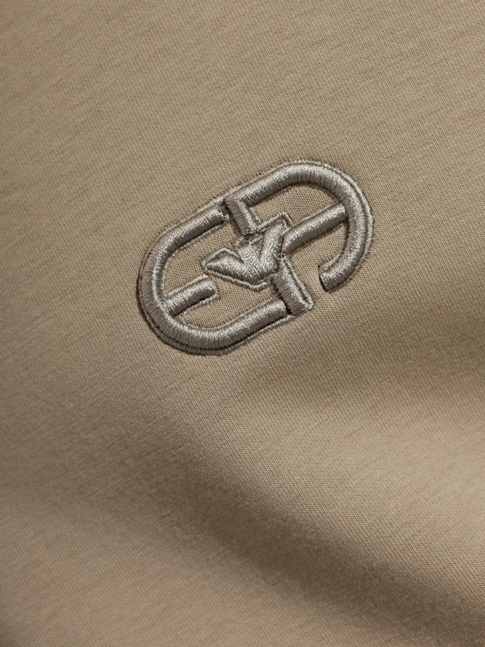 Emporio Armani Hoodie met geborduurd logo Beige