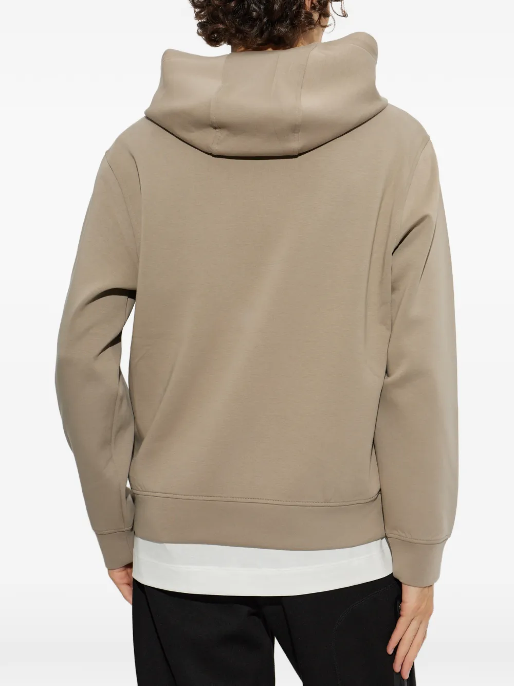 Emporio Armani Hoodie met geborduurd logo Beige