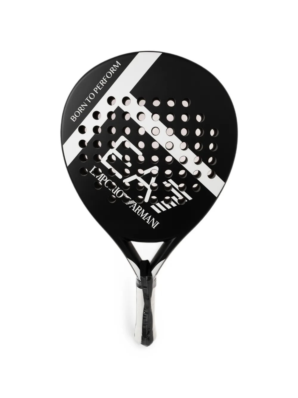 Ea7 Emporio Armani Padelracket met logoprint Zwart