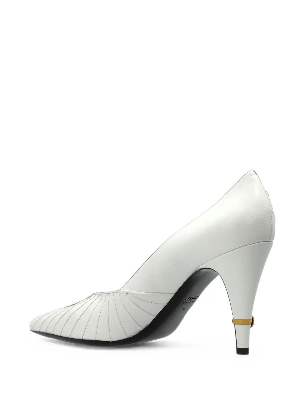 Versace Gianni leren pumps 90 mm Wit