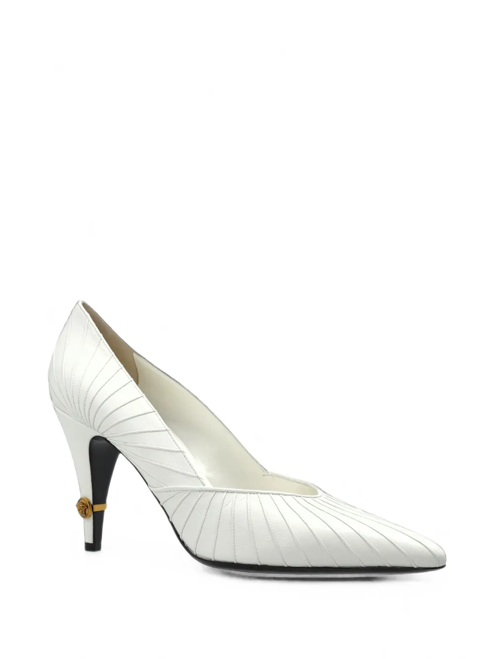 Versace Gianni leren pumps 90 mm Wit