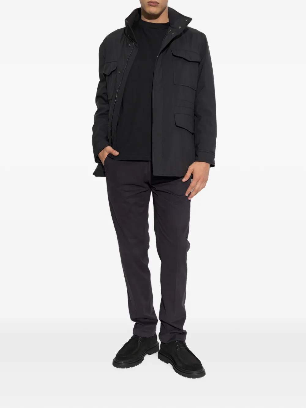 Brioni Pienza broek met persvouw Blauw