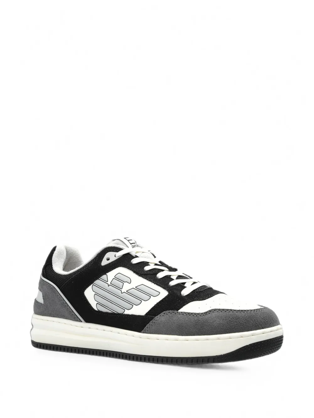 Ea7 Emporio Armani logo-patch sneakers Zwart