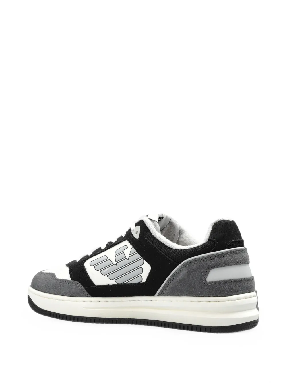 Ea7 Emporio Armani logo-patch sneakers Zwart