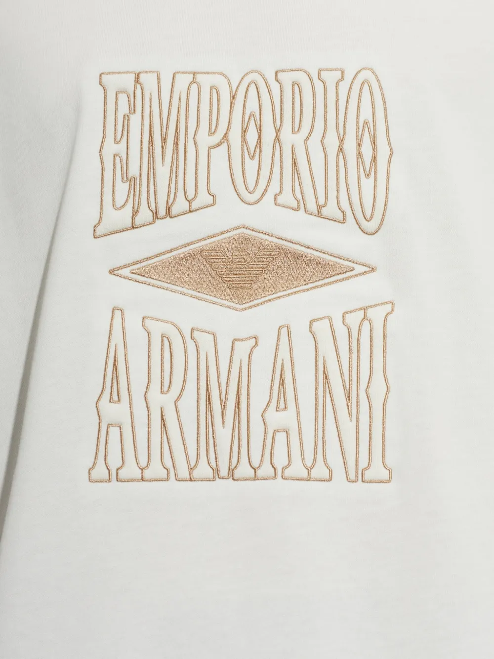 Emporio Armani T-shirt met geborduurd logo Wit