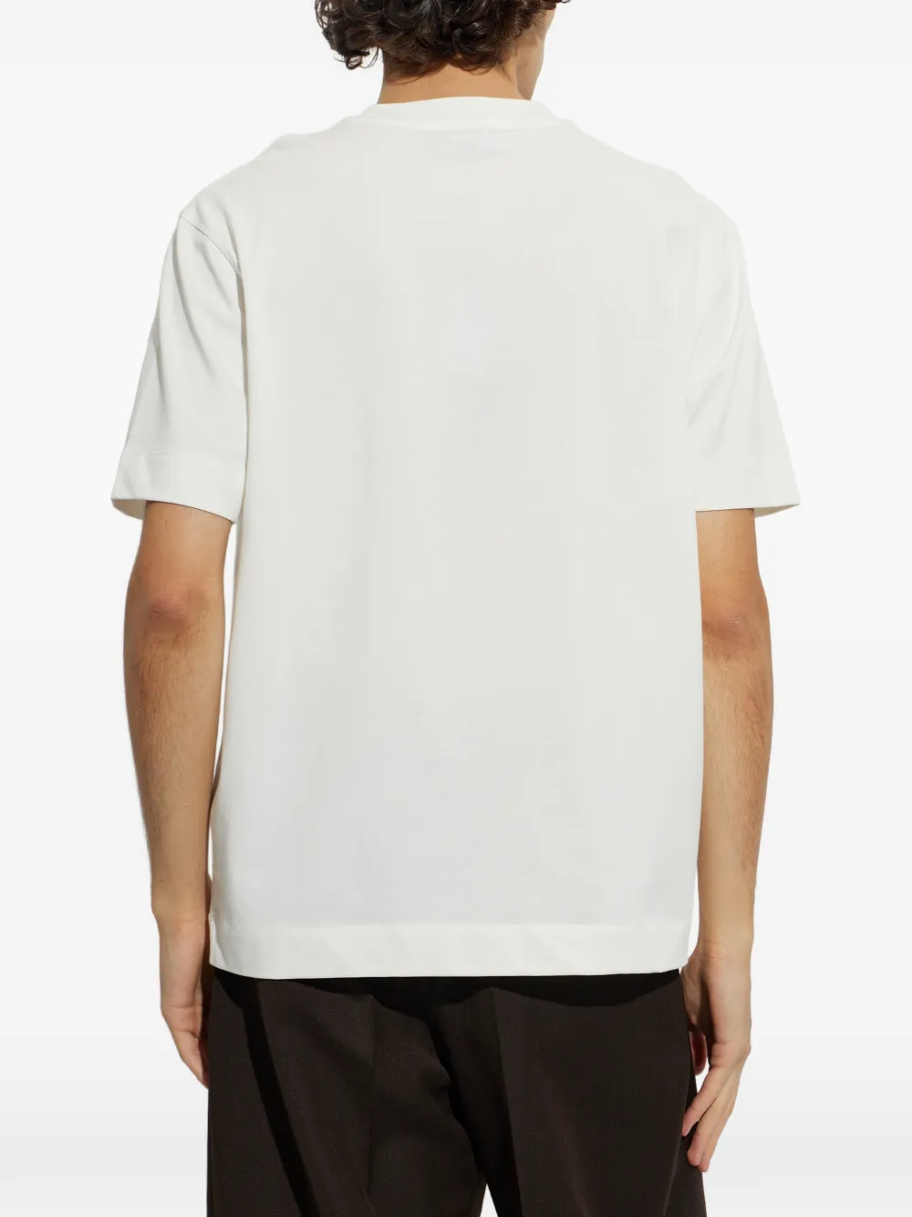 Emporio Armani T-shirt met geborduurd logo Wit