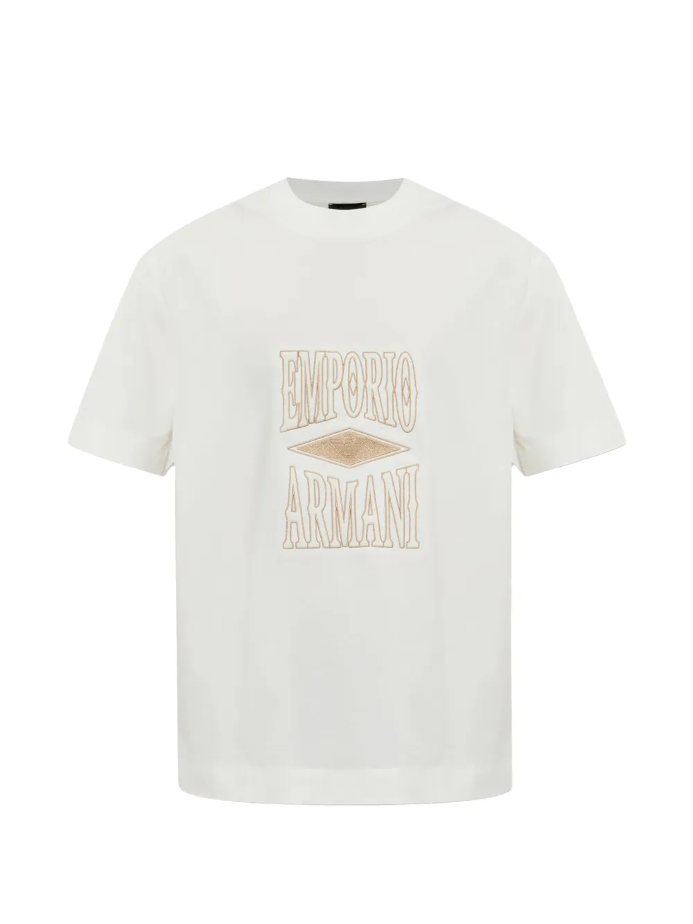 Emporio Armani logo-embroidered t-shirt - Bianco