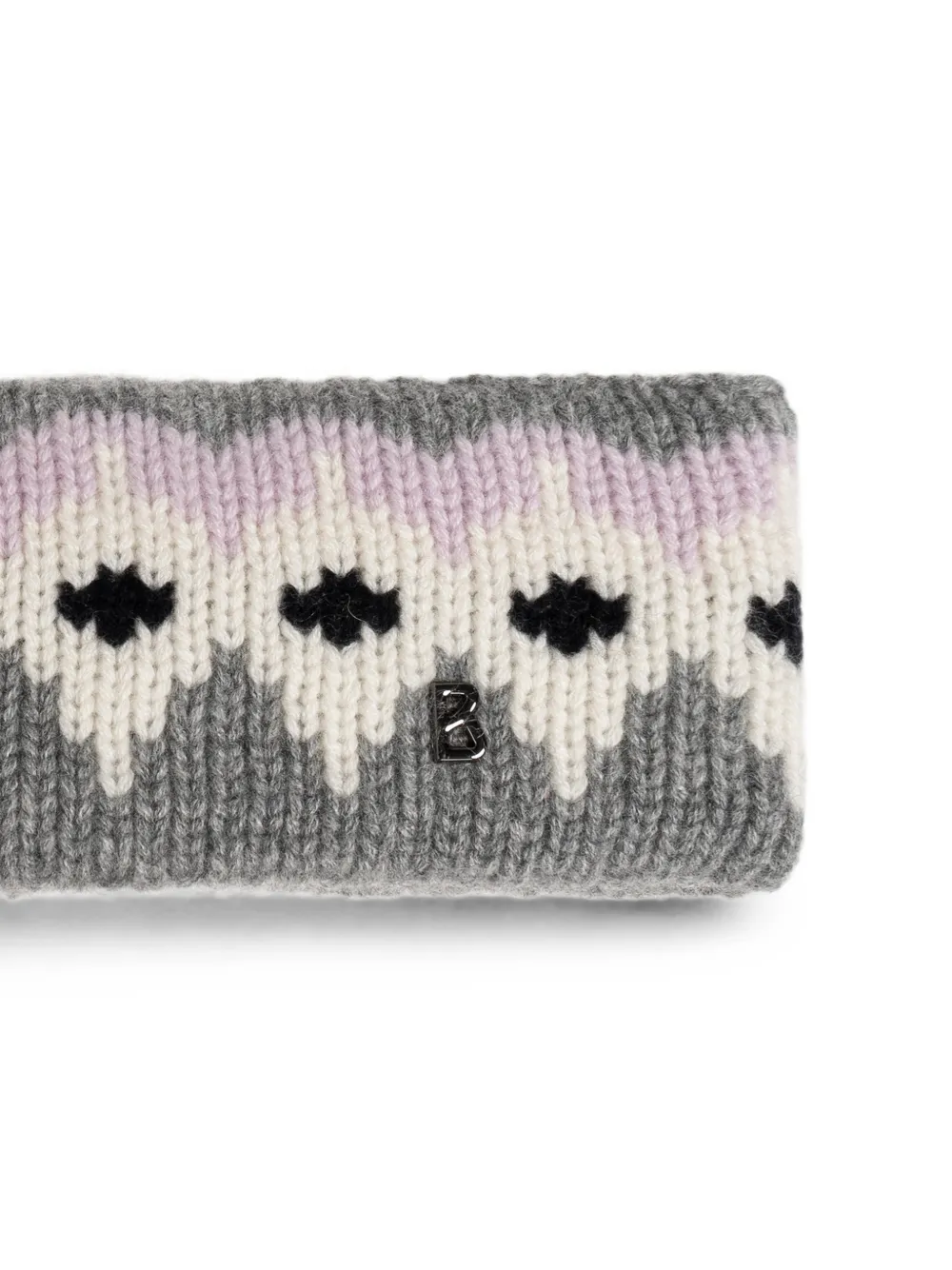 BOGNER Loca-3 gebreide haarband met intarsia Grijs