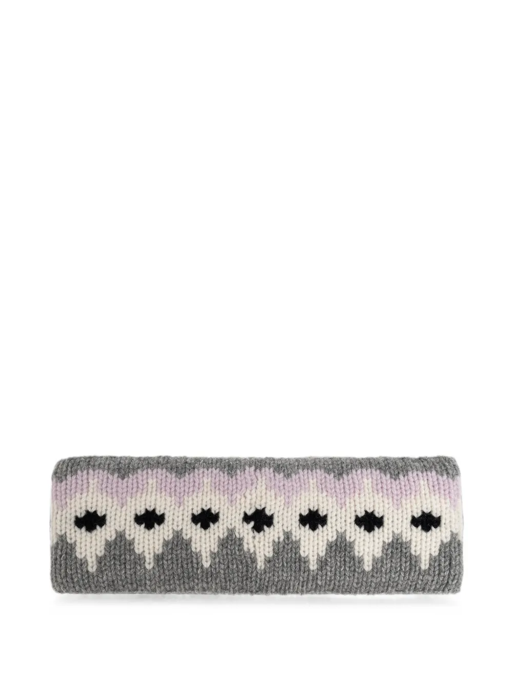 BOGNER Loca-3 gebreide haarband met intarsia Grijs