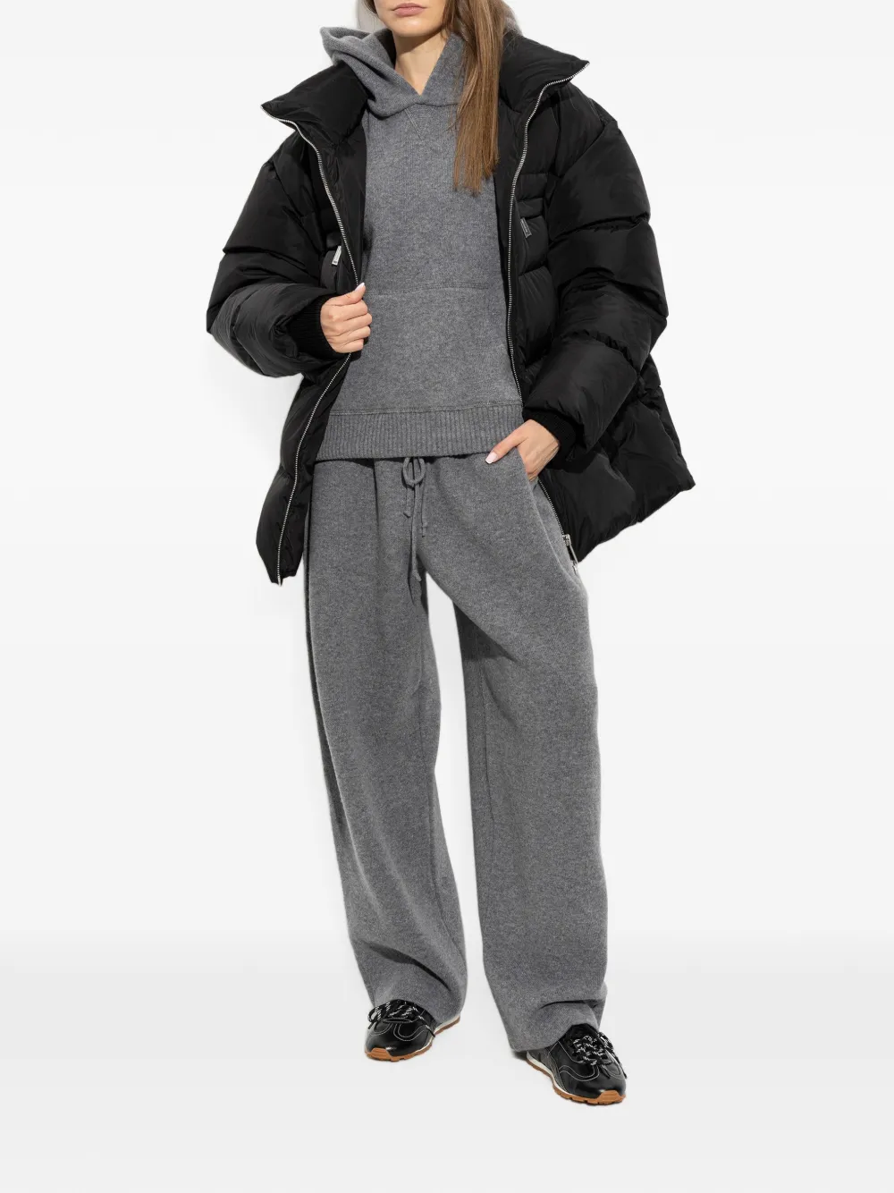 DSQUARED2 Gebreide trui met geborduurd logo Grijs