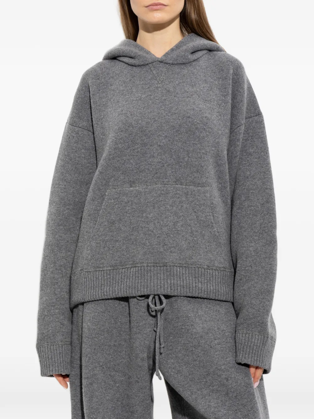 DSQUARED2 Gebreide trui met geborduurd logo Grijs