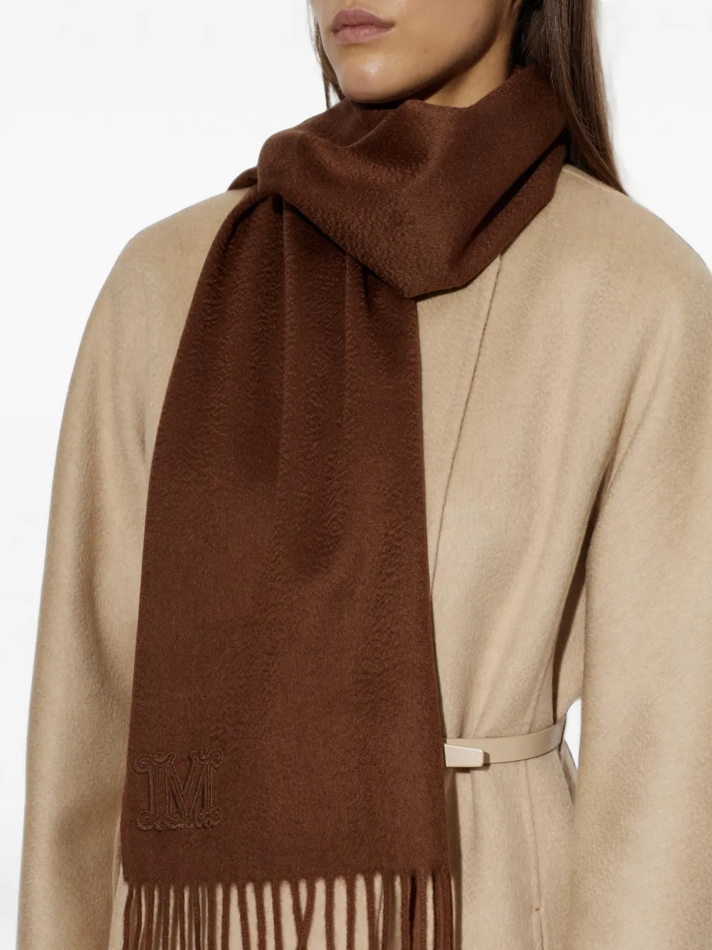 Max Mara Kasjmier sjaal Bruin