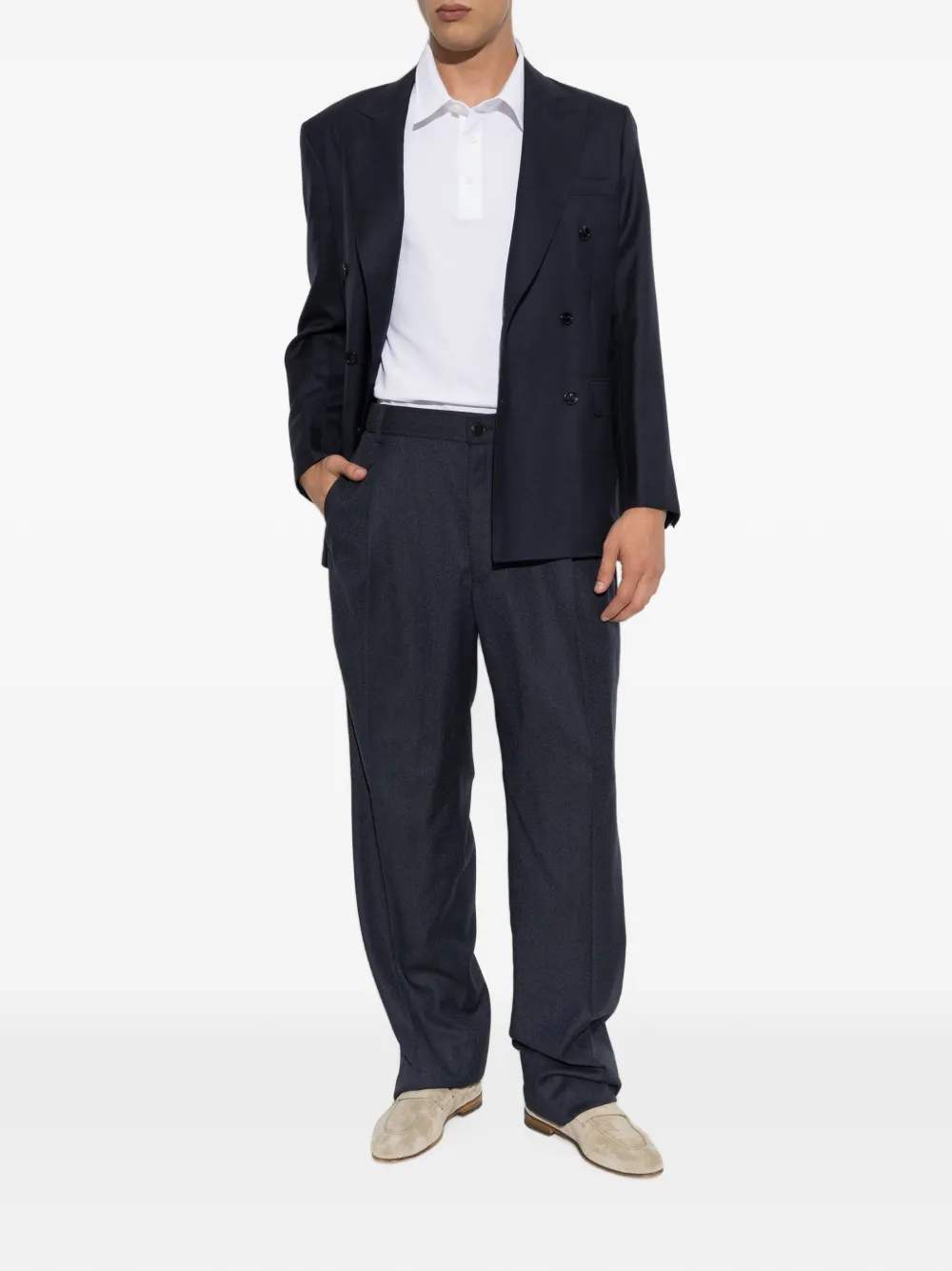 Brioni Poloshirt met korte mouwen Wit