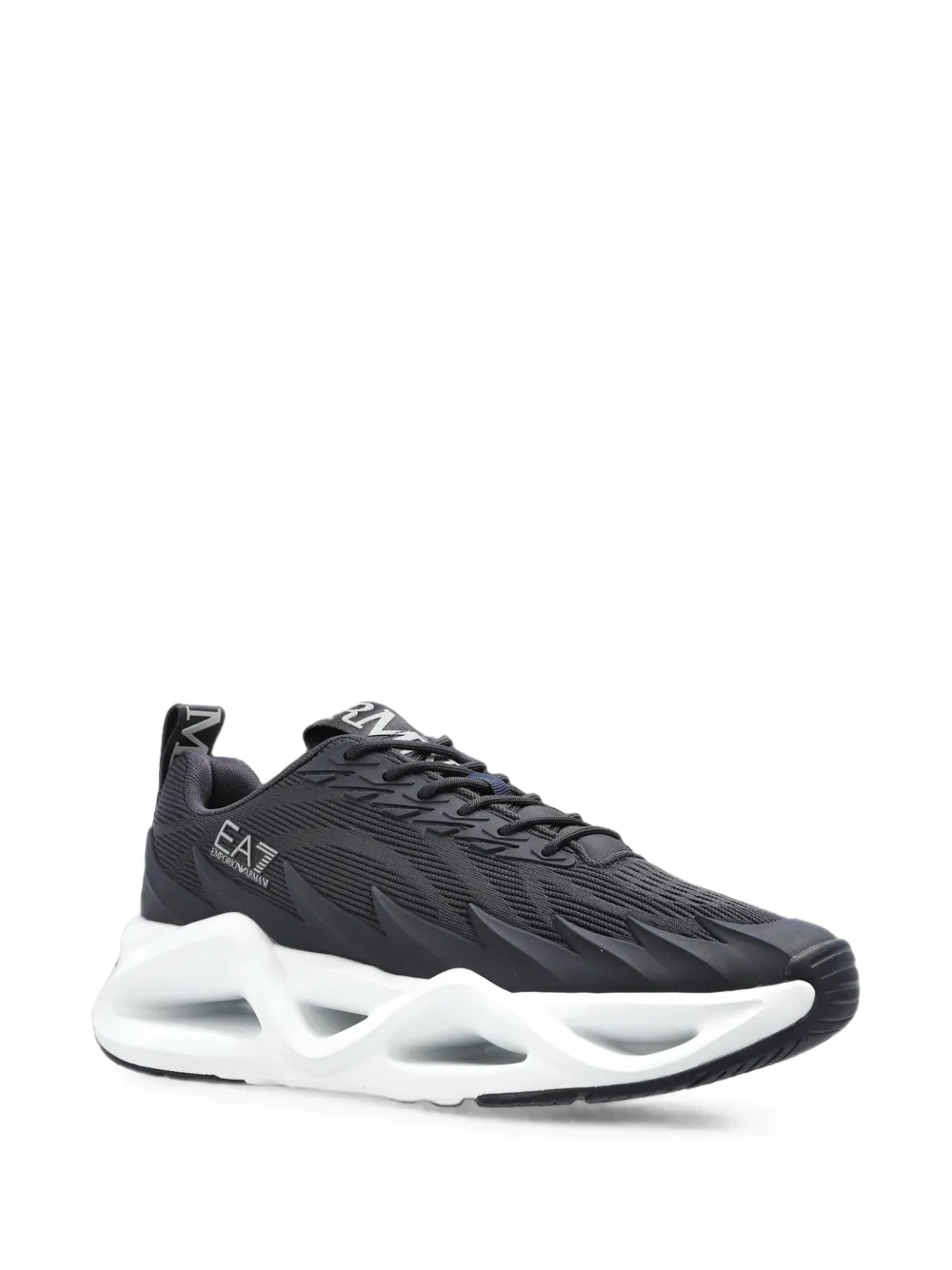 Ea7 Emporio Armani logo-print panelled sneakers Zwart