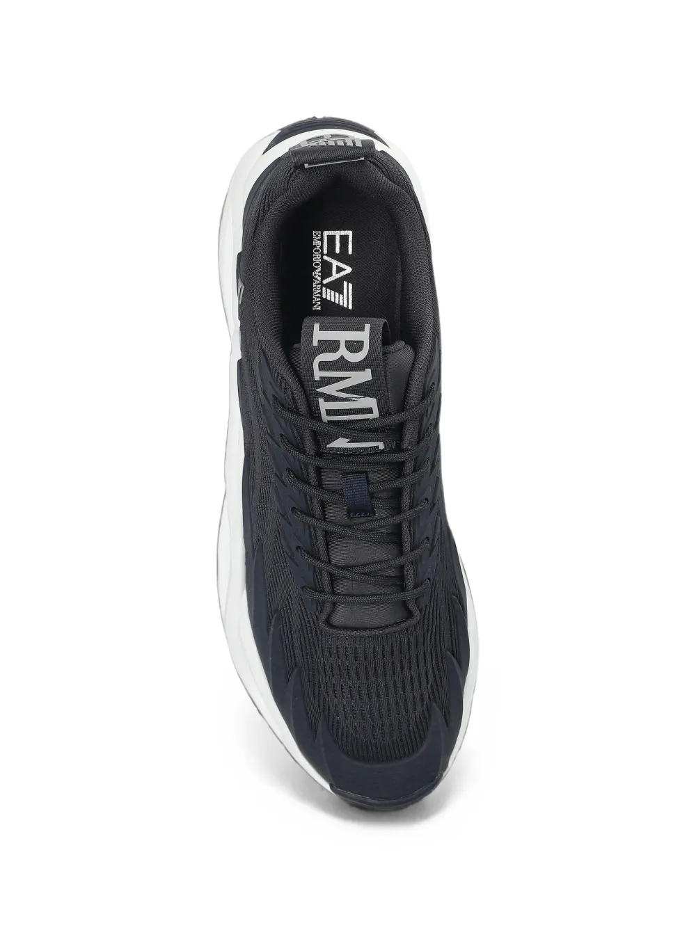 Ea7 Emporio Armani logo-print panelled sneakers Zwart