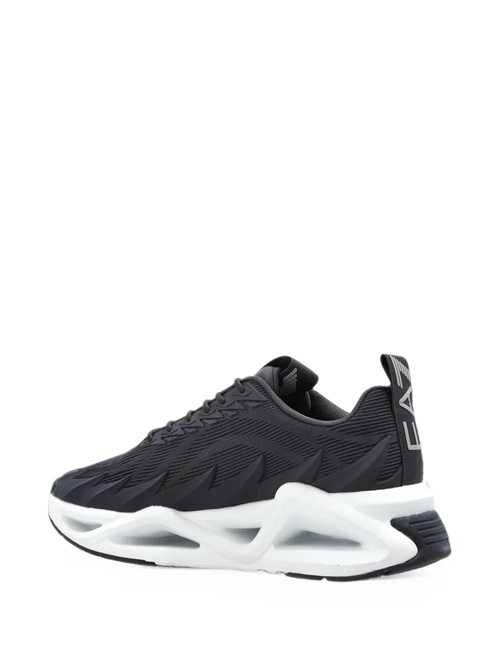 Ea7 Emporio Armani logo-print panelled sneakers Zwart