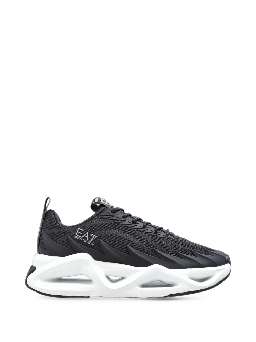 Ea7 Emporio Armani logo-print panelled sneakers - Nero