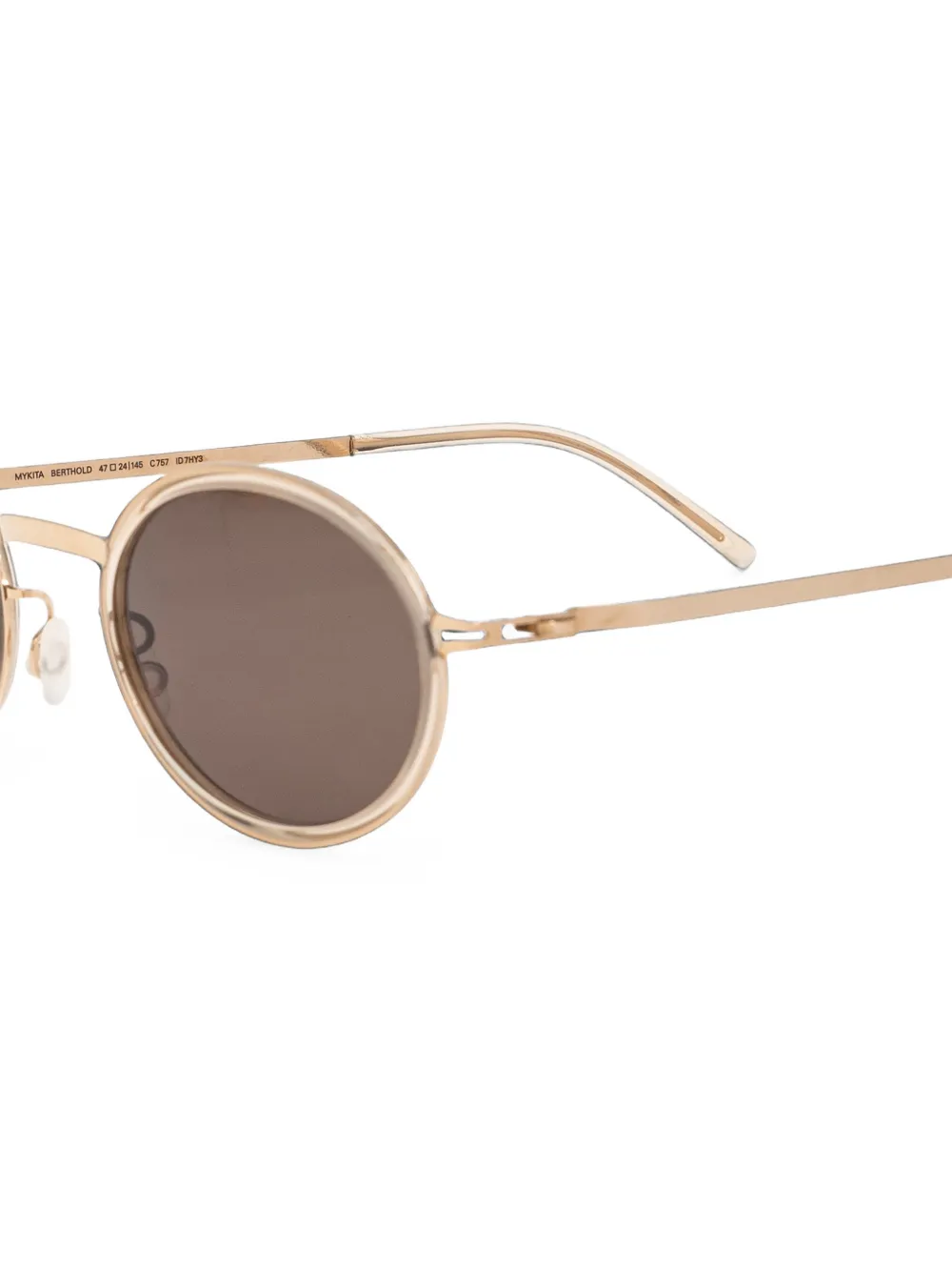 Mykita Berthold zonnebril met rond montuur Goud
