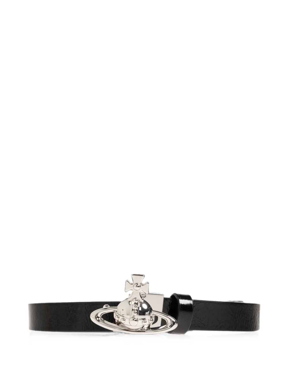 Vivienne Westwood Orb-plaque leather belt - Nero