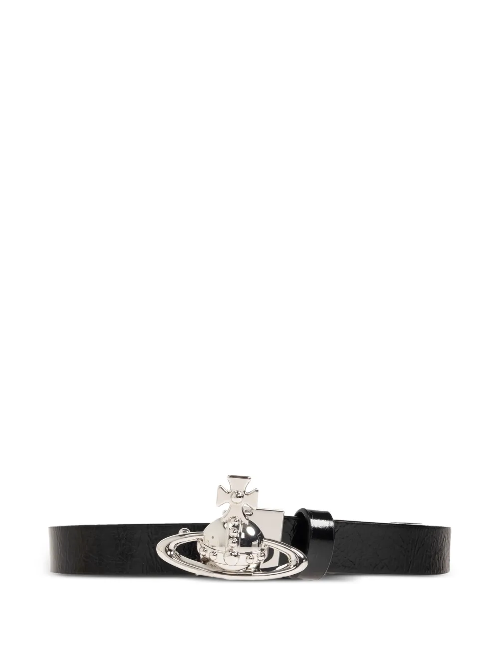 Vivienne Westwood Orb-plaque leather belt - Nero
