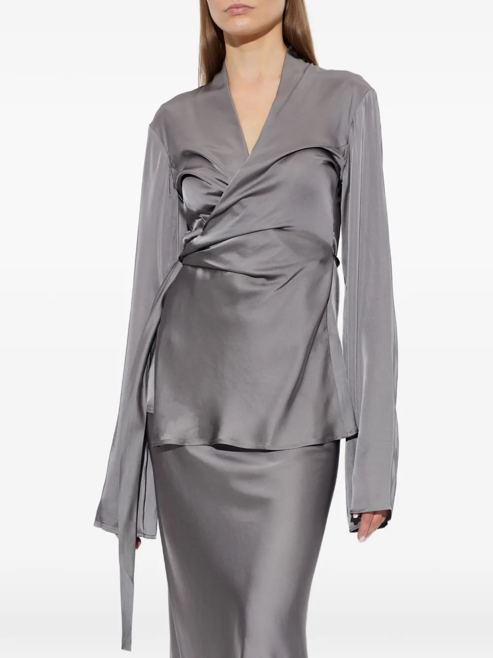 Rick Owens Laura LS top met lange mouwen Grijs