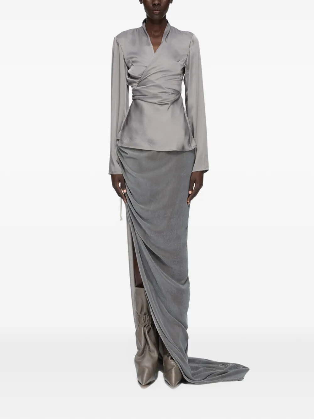 Rick Owens Laura LS top met lange mouwen Grijs