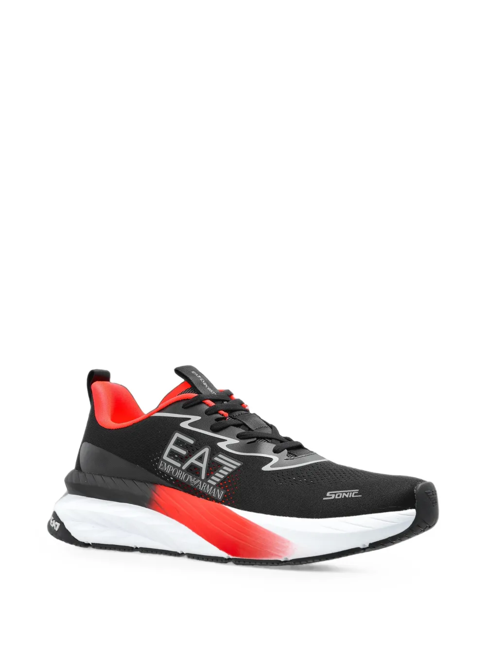 Ea7 Emporio Armani Crusher Sonic logo-print lace-up sneakers Zwart