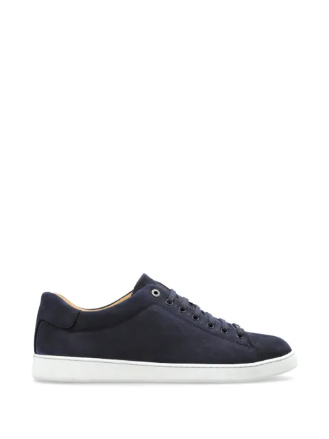 Brioni zapatillas bajas de ante con cordones