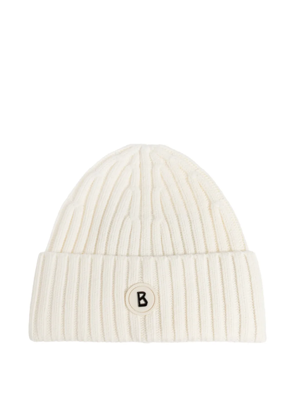 BOGNER Bony-1 ribbed-knit logo-patch beanie hat · One Size