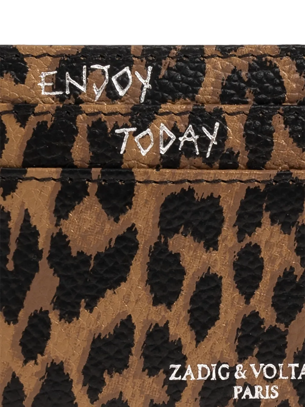 Zadig&Voltaire ZV Pass portemonnee met luipaardprint Bruin