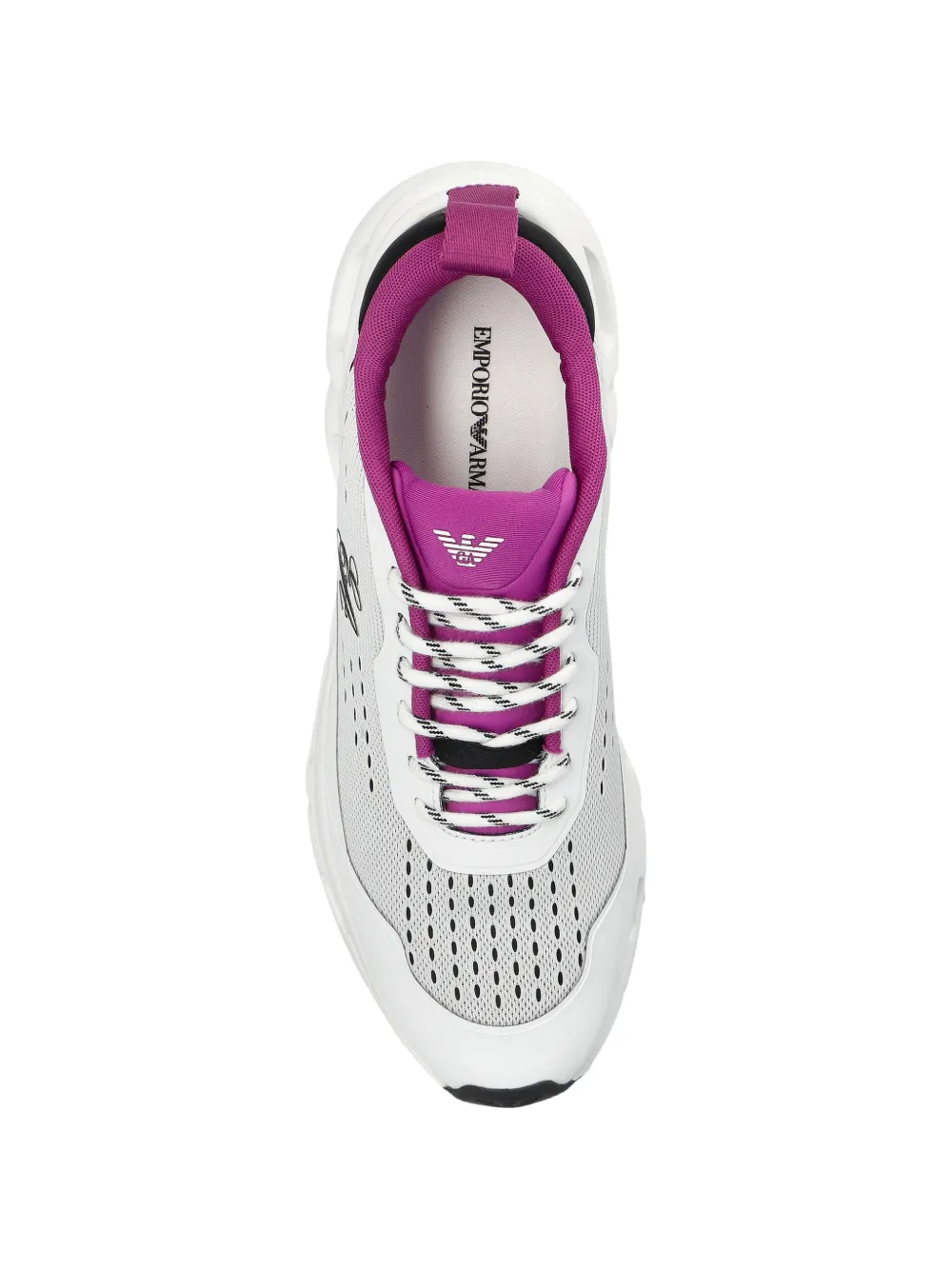 Emporio Armani logo-embroidered sneakers Wit