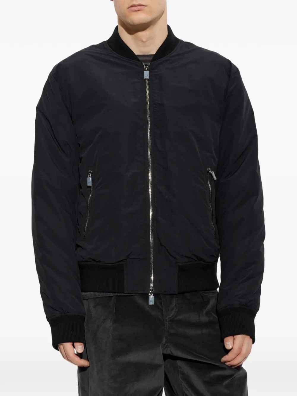 Dolce & Gabbana Gewatteerd bomberjack Zwart