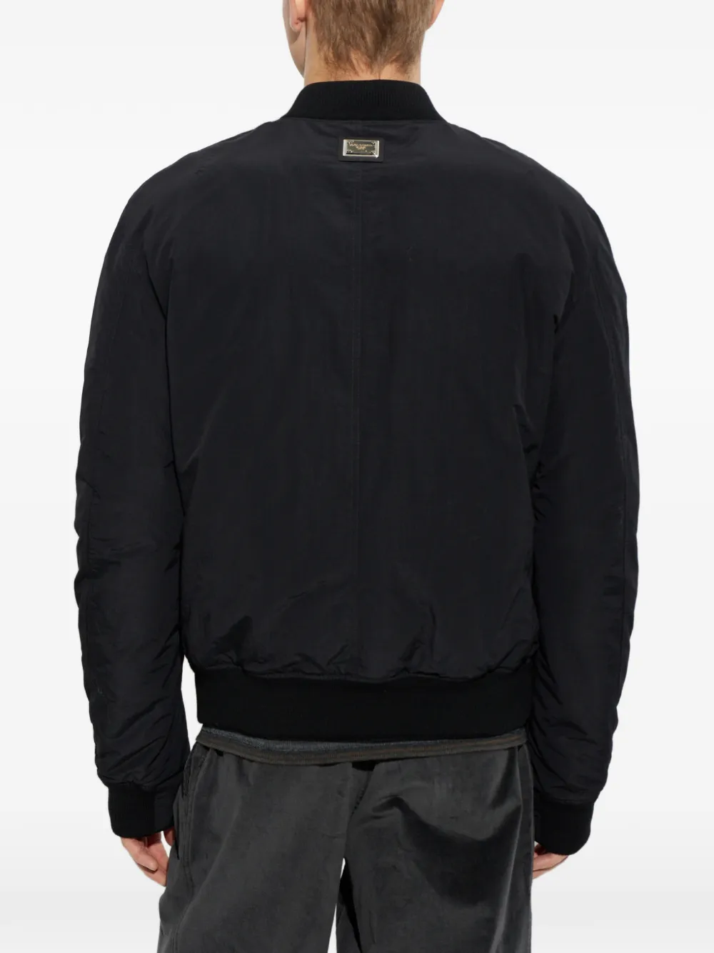 Dolce & Gabbana Gewatteerd bomberjack Zwart