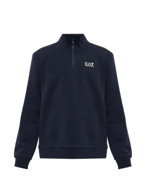 Ea7 Emporio Armani logo-print half-zip sweatshirt