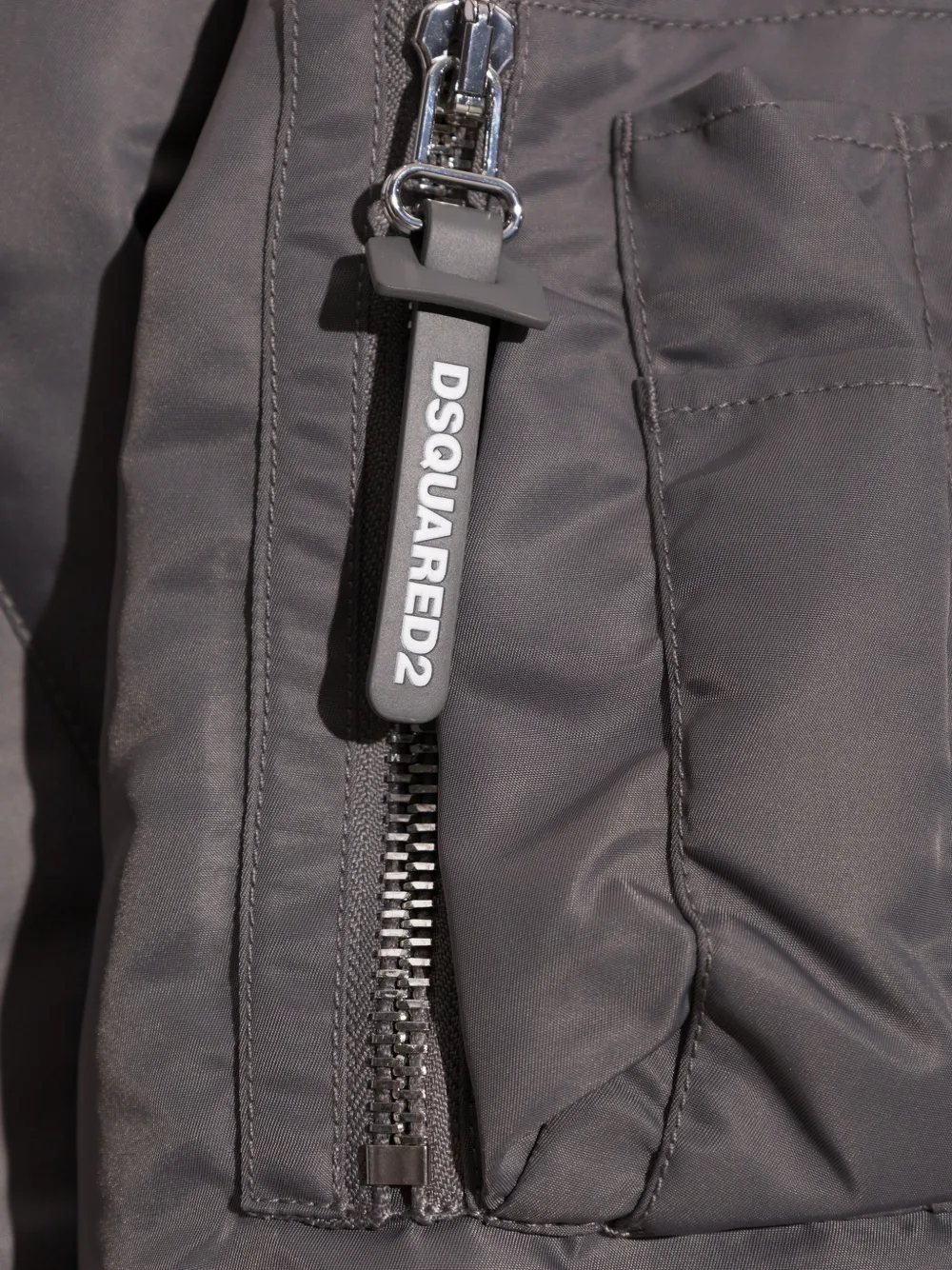 DSQUARED2 Bomberjack met logopatch Grijs