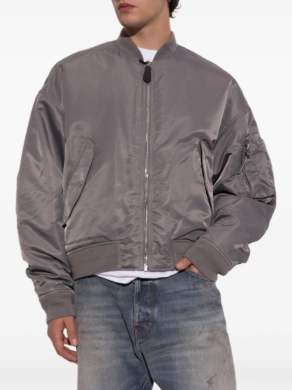 DSQUARED2 Bomberjack met logopatch Grijs