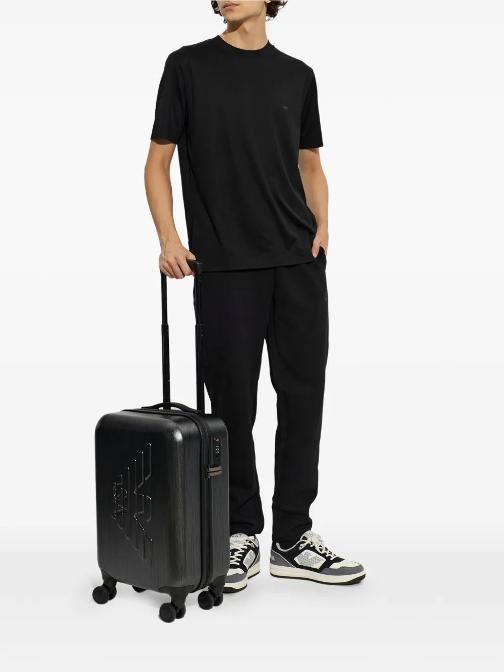 Ea7 Emporio Armani Trainingsbroek met logoprint Zwart