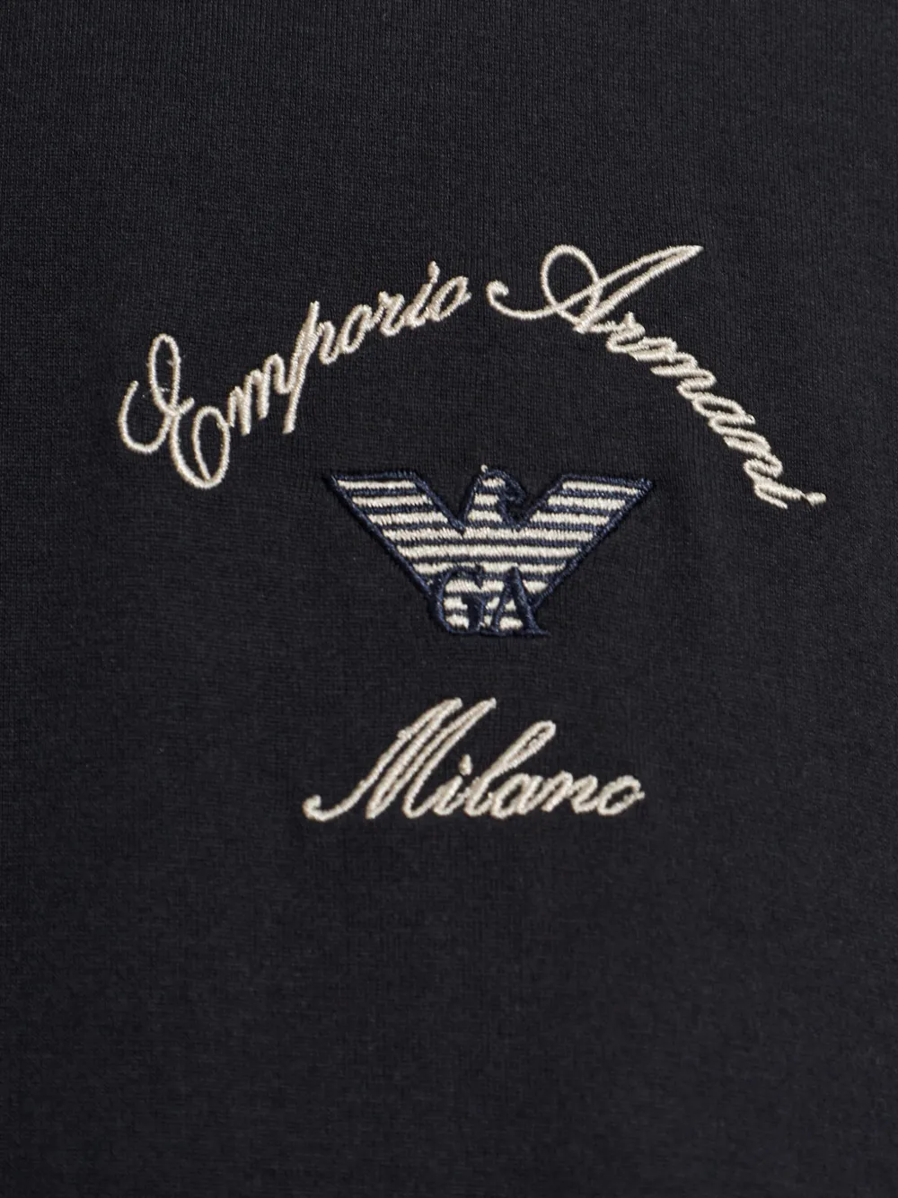 Emporio Armani T-shirt met geborduurd logo Zwart