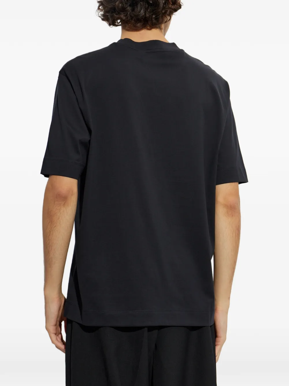 Emporio Armani T-shirt met geborduurd logo Zwart