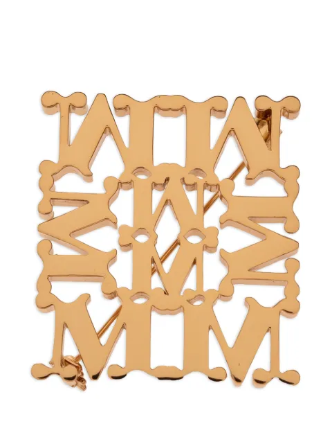 Max Mara broche con monograma del logo
