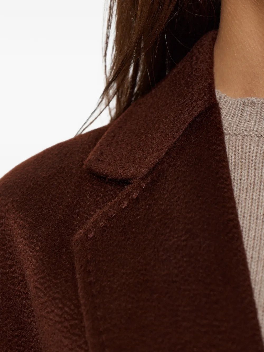 Max Mara Kasjmier jas Bruin