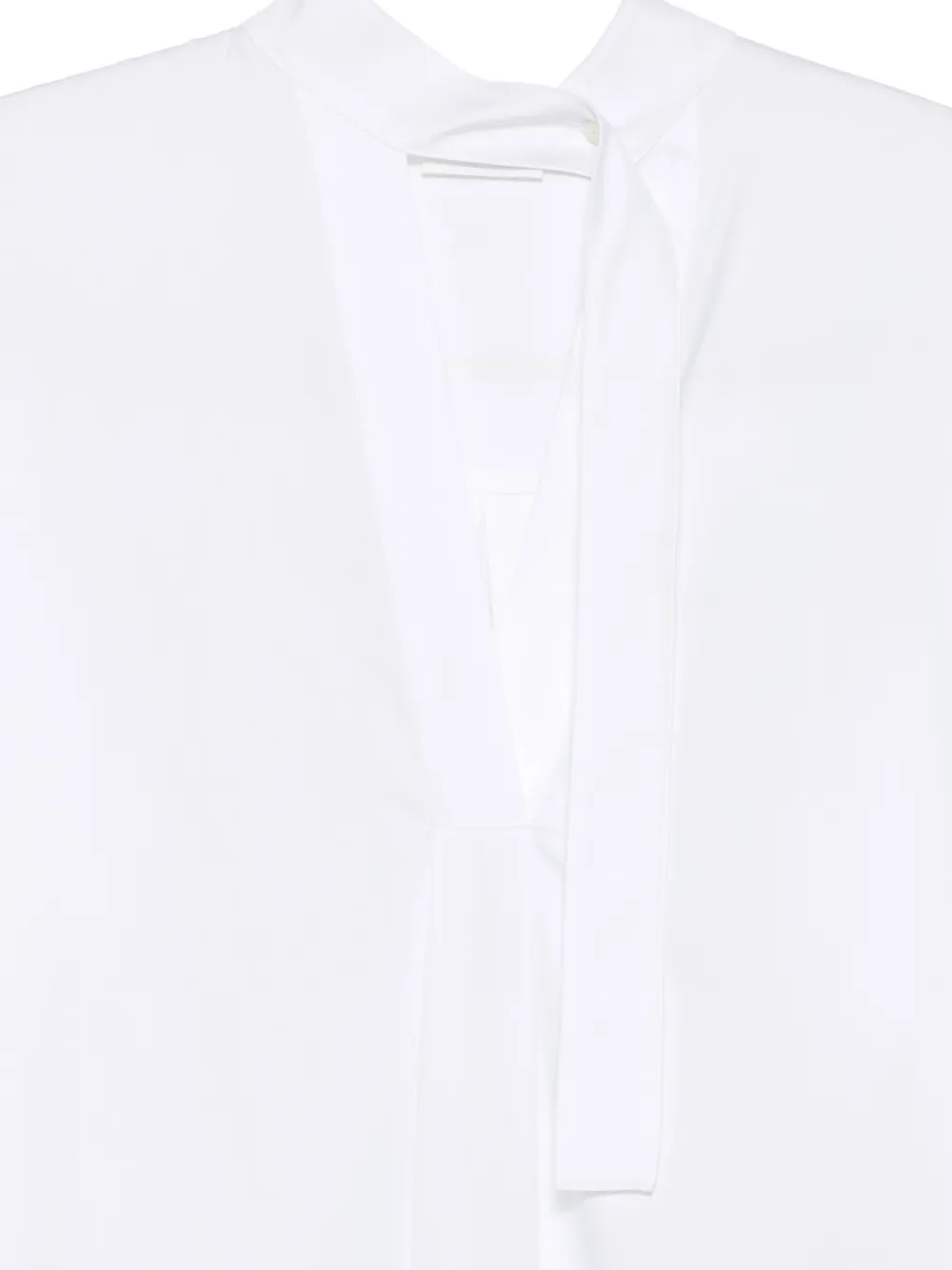 P.A.R.O.S.H. Cambridge blouse met gewelfde zoom en gestrikte hals Wit