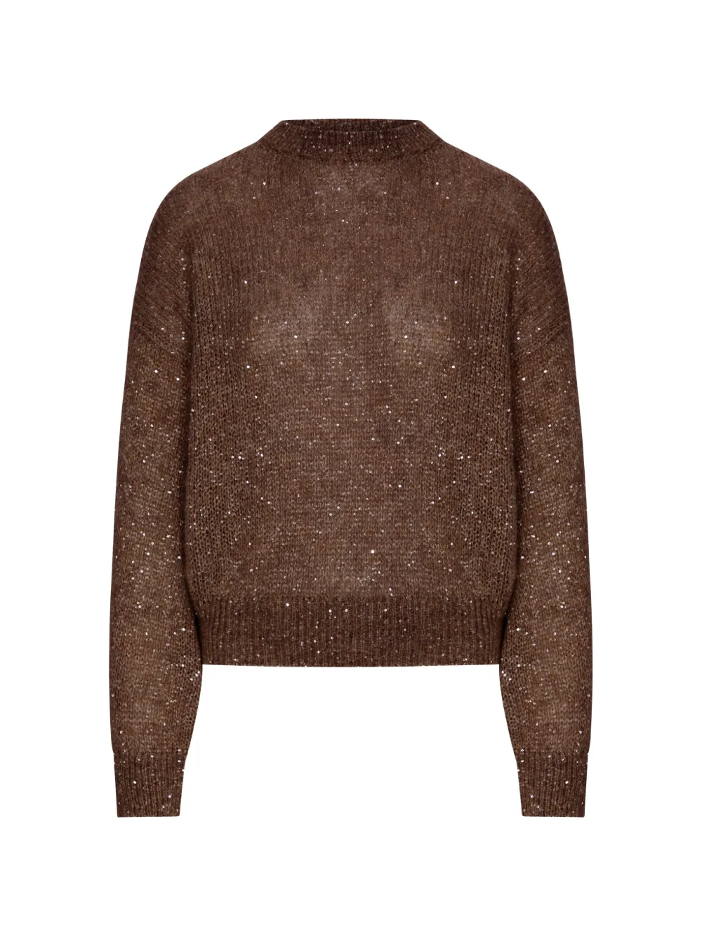 Brunello Cucinelli sequin-embellished sweater - Marrone