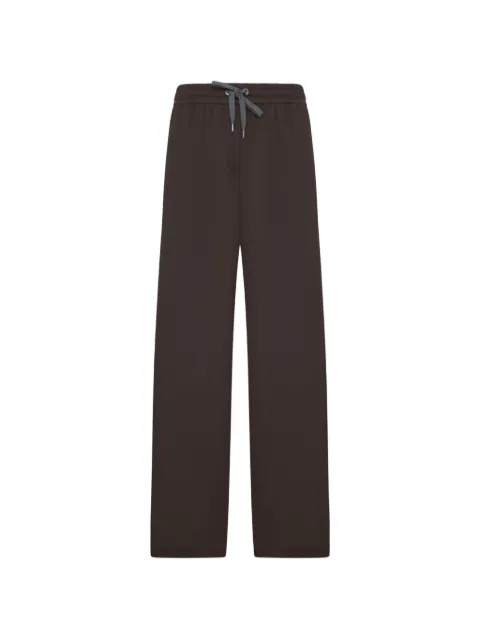 Brunello Cucinelli pants anchos con cordones en la pretina
