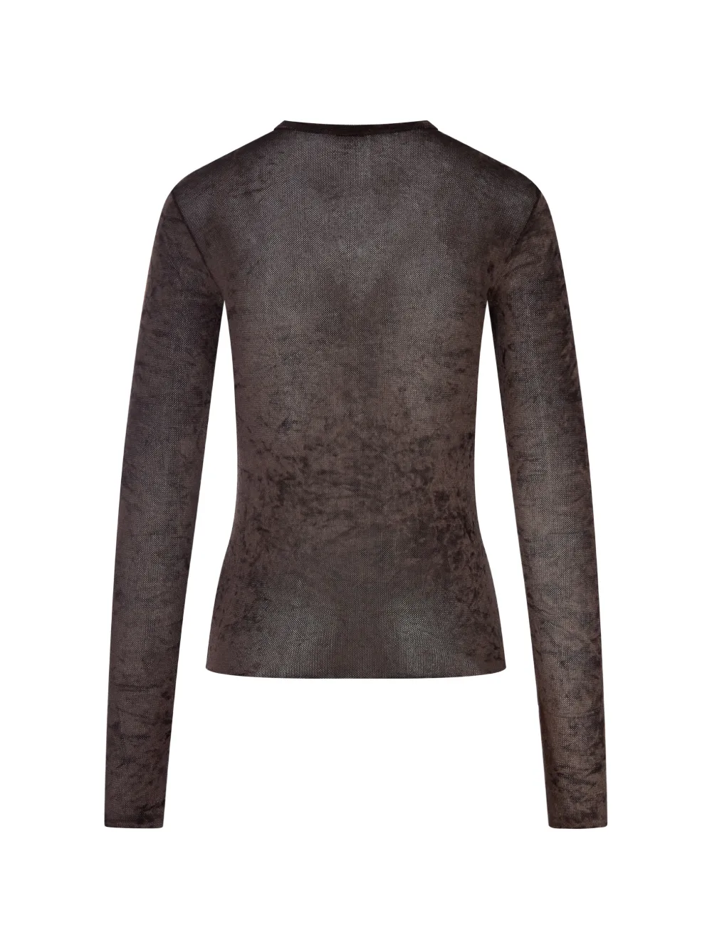 Forte Doorzichtig T-shirt met lange mouwen Bruin