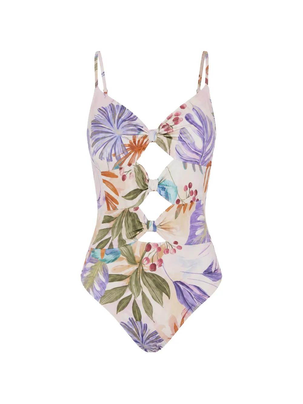 Gottex floral-print cutout swimsuit - Toni neutri
