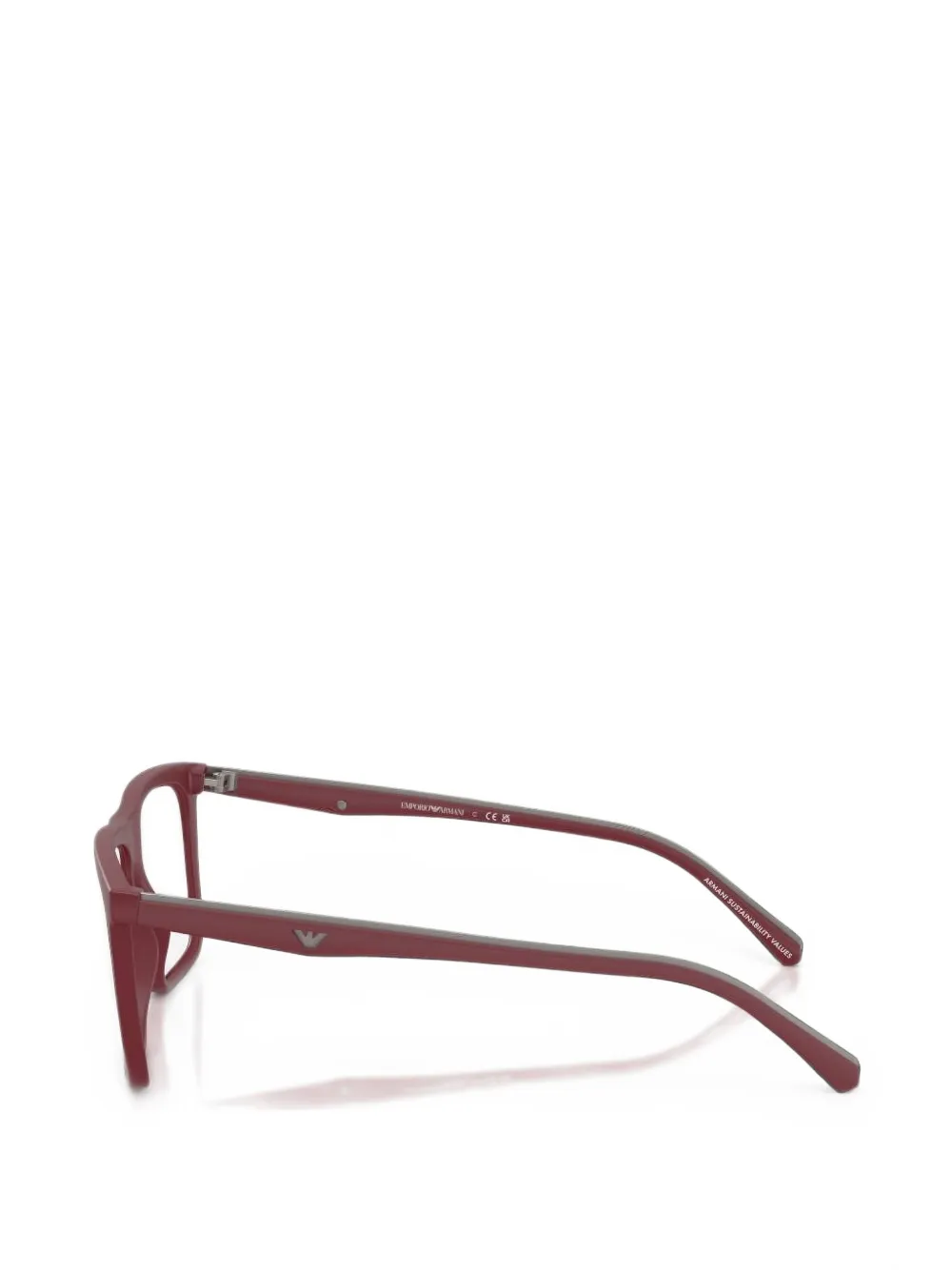 Emporio Armani Zonnebril met vierkant montuur Rood