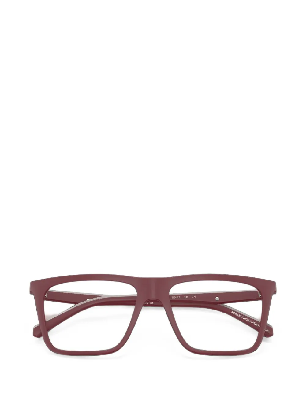 Emporio Armani Zonnebril met vierkant montuur Rood
