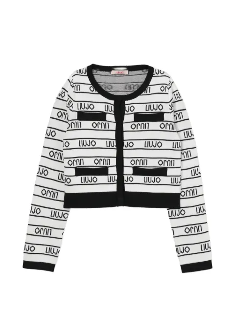 Liu Jo Kids intarsiastrikket cardigan med striber